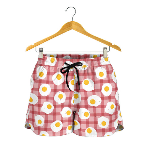 Fried Eggs Pattern Print Design 03 Women Shorts