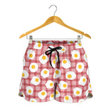 Fried Eggs Pattern Print Design 03 Women Shorts