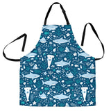 Cute Shark Pattern Adjustable Apron