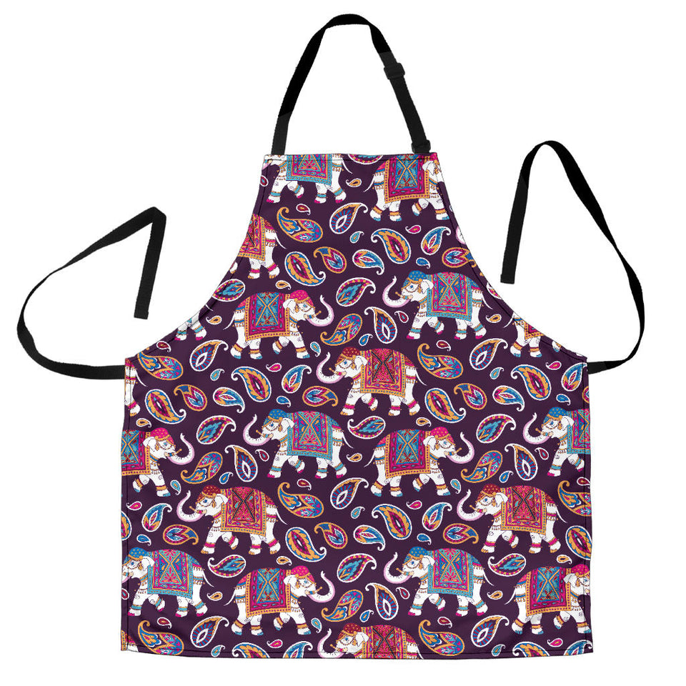 Elephant Indian Style Ornament Pattern Adjustable Apron