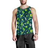 Lime ice flower pattern Men Tank Top