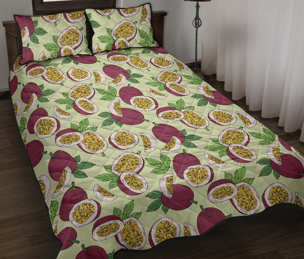 Passion fruit pattern Quilt Bed Set