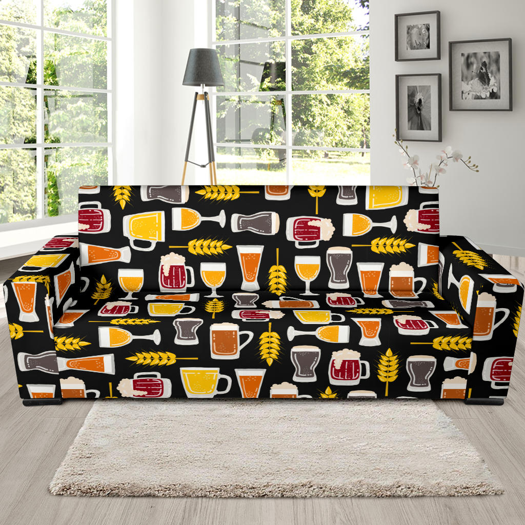 Beer Type Pattern Sofa Slipcover