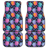 Pineapples Pattern Zigzag Background Front And Back Car Mats