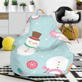 Cute Snowman Snowflake Pattern Bean Bag Cover