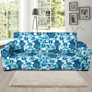 Hibiscus Pattern Print Design 03 Sofa Slipcover