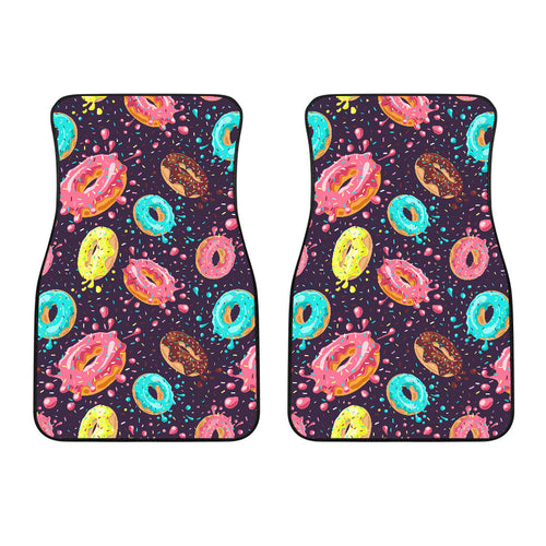 Colorful Donut Glaze Pattern Front Car Mats