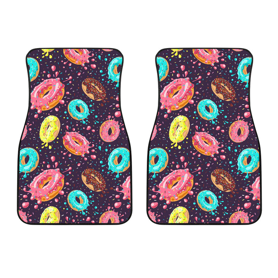 Colorful Donut Glaze Pattern Front Car Mats