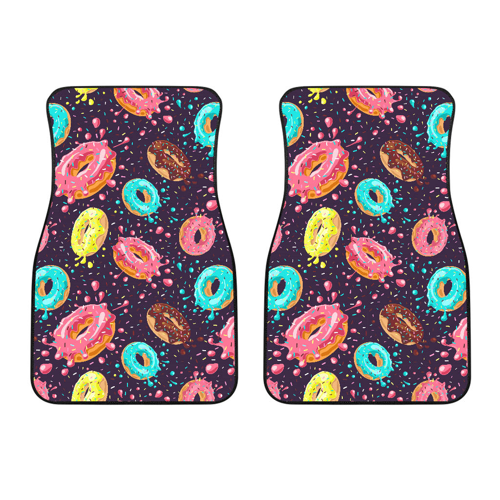 Colorful Donut Glaze Pattern Front Car Mats