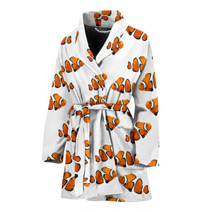 Clown Fish Pattern Print Design 03 Women's Bathrobe