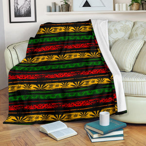 Canabis Marijuana Weed Pattern Print Design 04 Premium Blanket