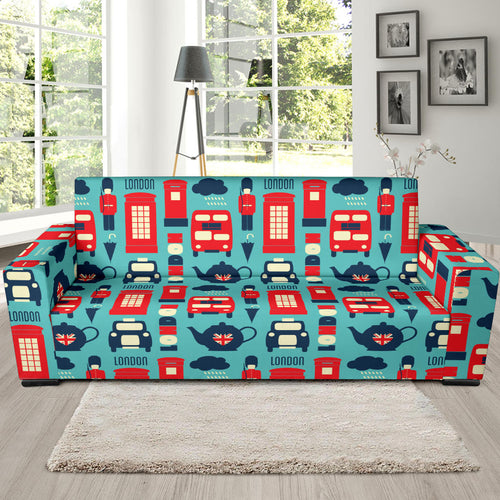 British Pattern Print Design 04 Sofa Slipcover