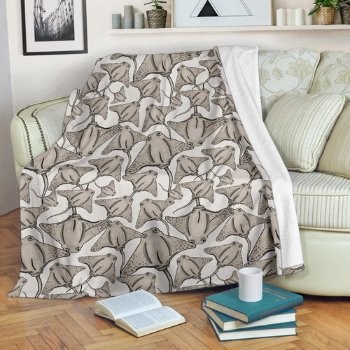 Stingray Pattern Print Design 05 Premium Blanket