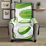 cucumber whole slices pattern Chair Cover Protector