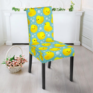 Duck Toy Pattern Print Design 03 Dining Chair Slipcover