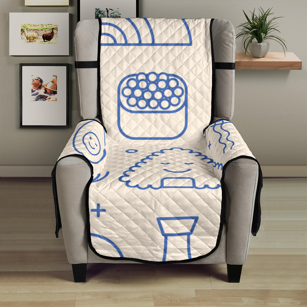 Cute sushi icon pattern Chair Cover Protector