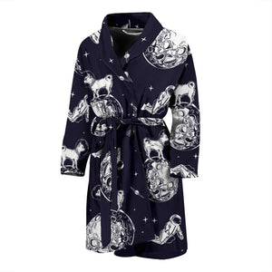 Chihuahua Space Helmet Astronaut Pattern Men'S Bathrobe