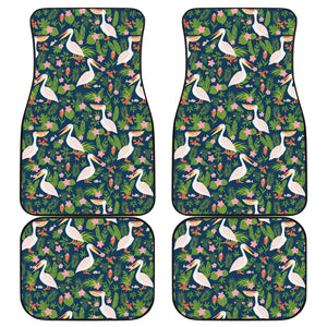 Pelican Pattern Print Design 05 Front and Back Car Mats