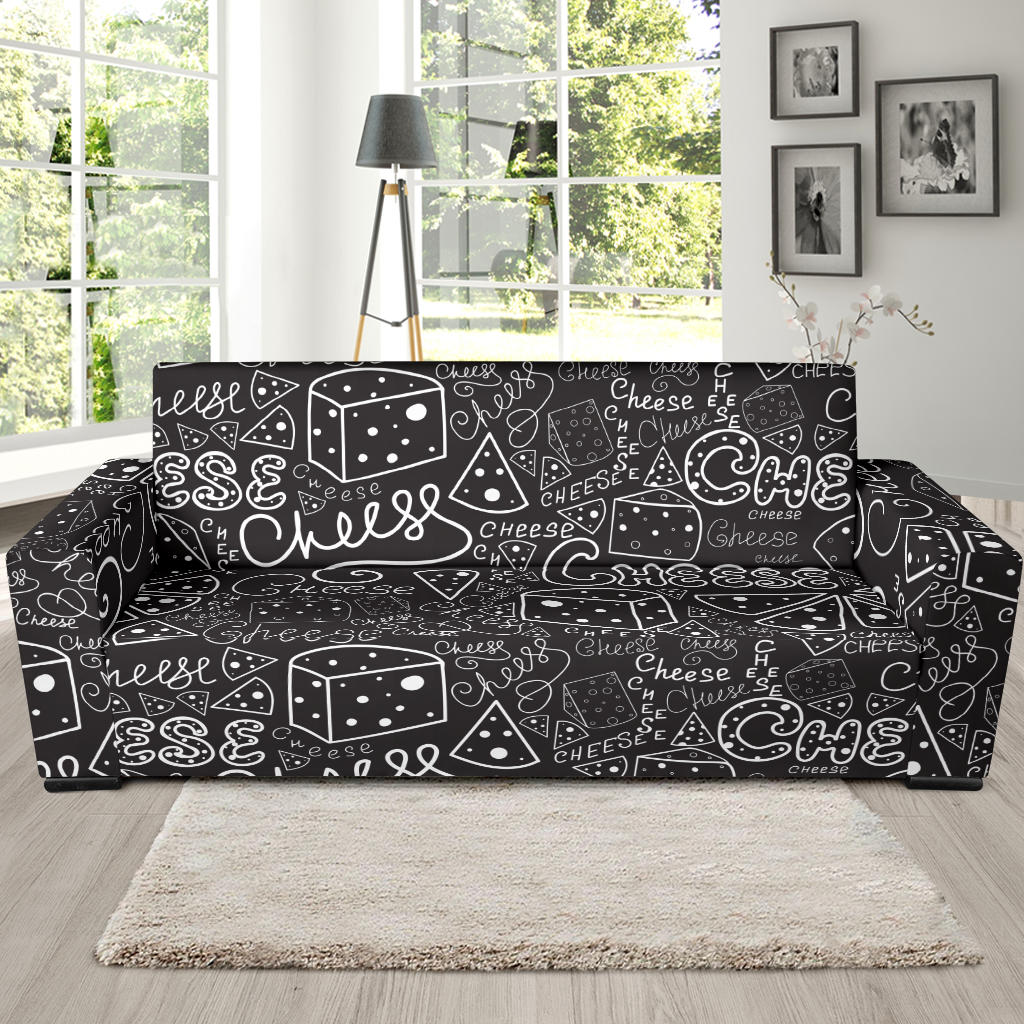 Handwritten Cheese Pattern Sofa Slipcover