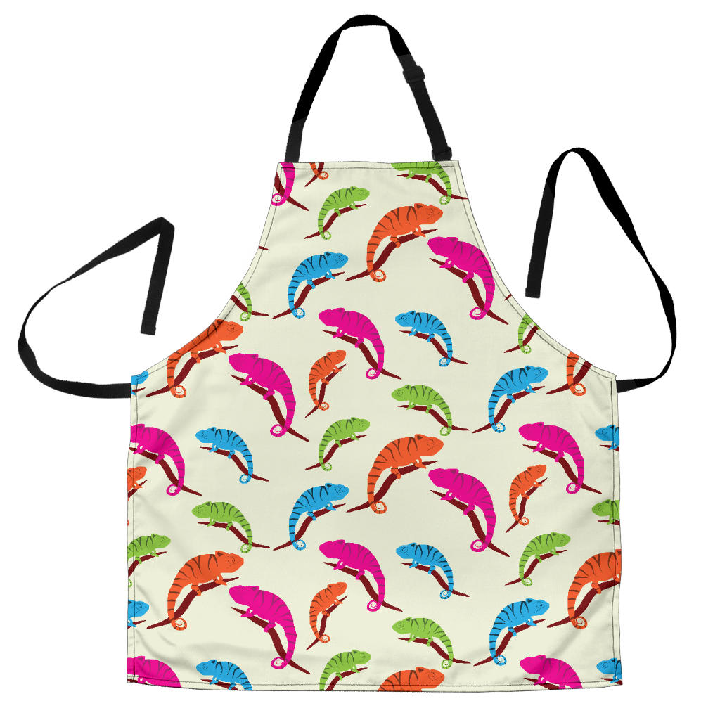 Colorful Chameleon Lizard Pattern Adjustable Apron