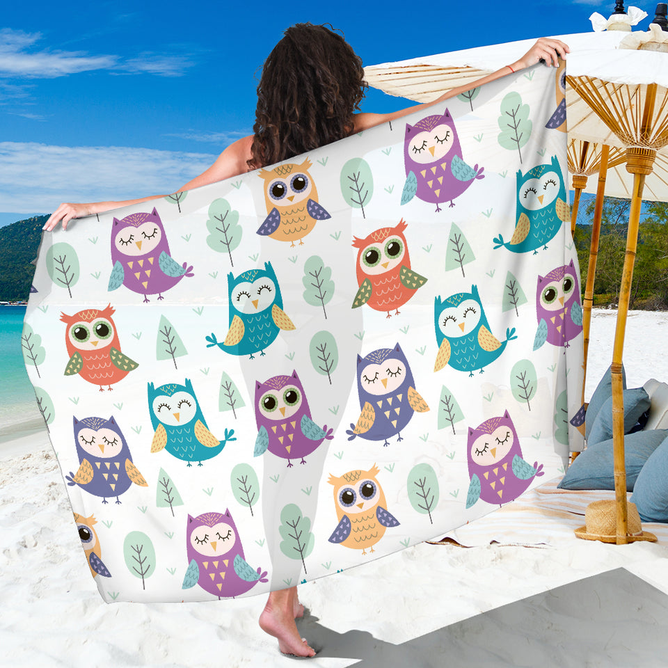 Cute Owl Pattern Sarong