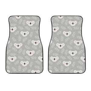 Cute Koala Leaves Pattern Front Car Mats