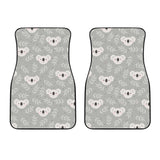 Cute Koala Leaves Pattern Front Car Mats