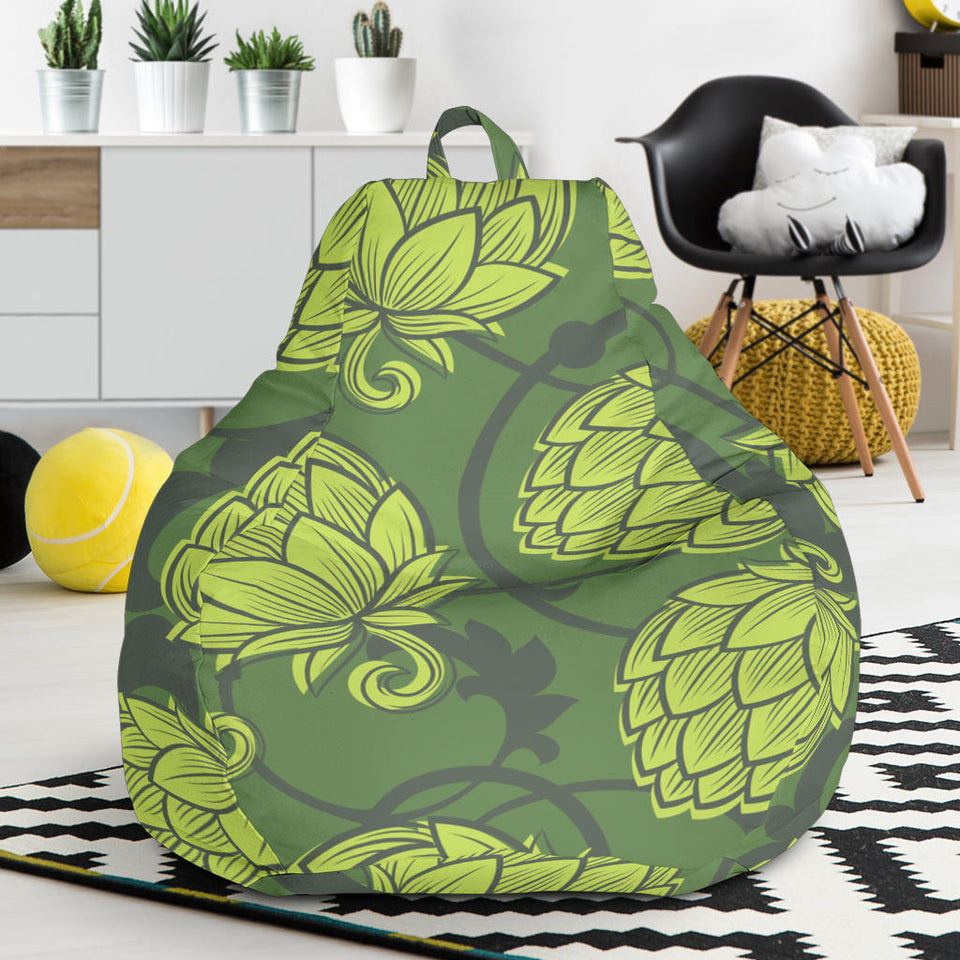 Hop Pattern Hop Cone Background Bean Bag Cover
