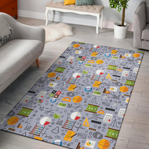 Math Pattern Print Design 04 Area Rug