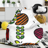 Colorful Apples Leave Zebra Stripe Bean Bag Cover