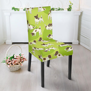 Jack Russel Pattern Print Design 01 Dining Chair Slipcover