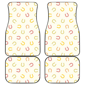 Horseshoes Pattern Print Design 02 Front and Back Car Mats