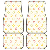 Horseshoes Pattern Print Design 02 Front and Back Car Mats