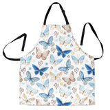 Blue Butterfly Pattern Adjustable Apron