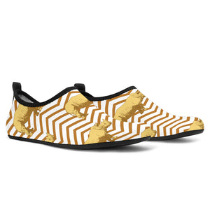 Rhino Yellow Theme Pattern Aqua Shoes