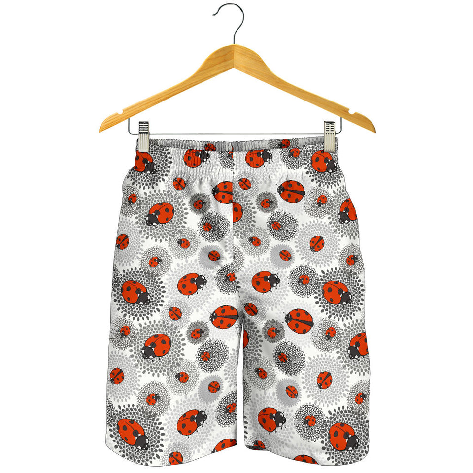 Ladybug Pattern Print Design 05 Men Shorts