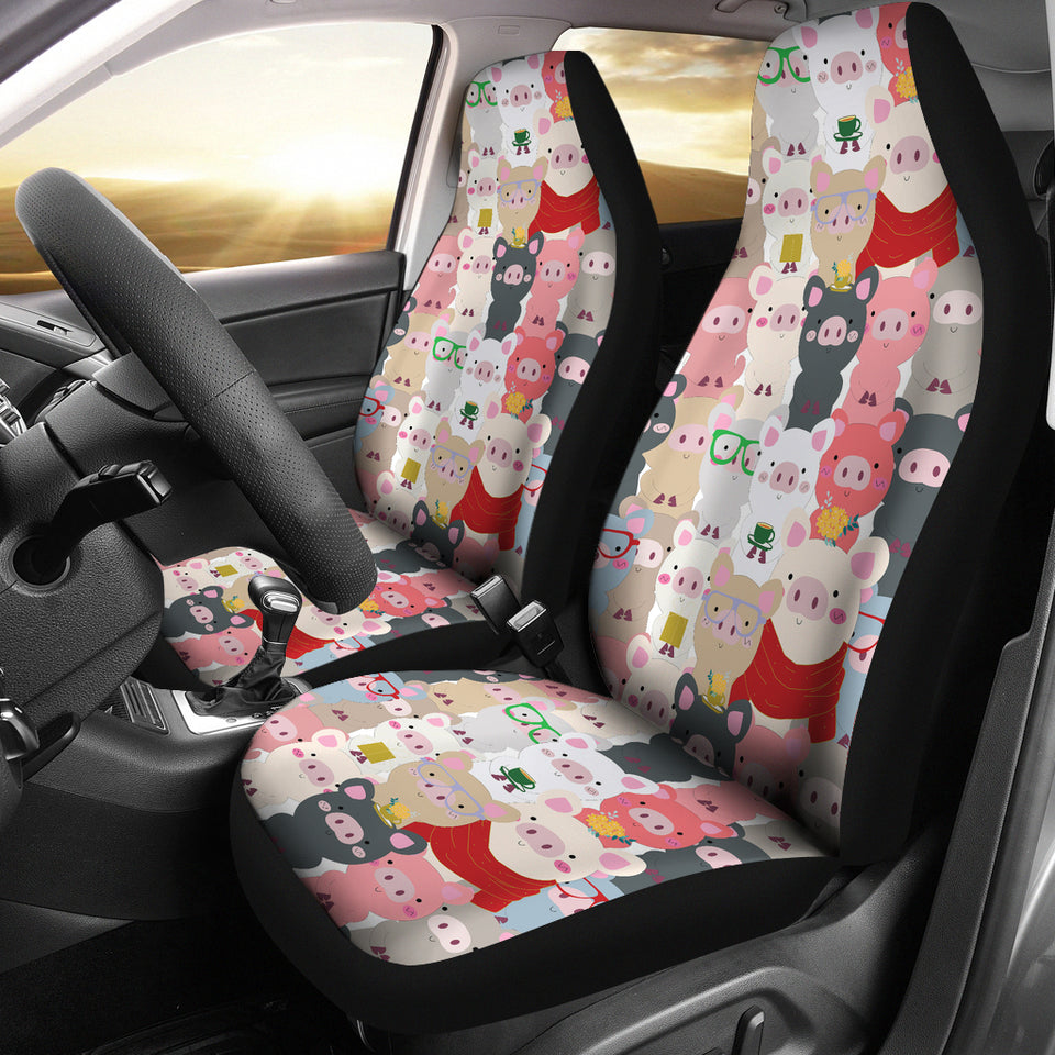 Pig Pattern Print Design 02 Universal Fit Car Seat Covers