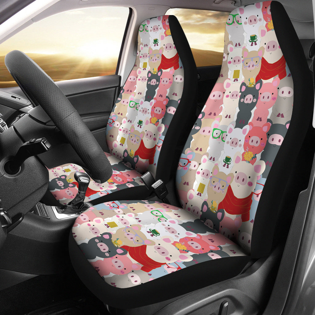 Pig Pattern Print Design 02 Universal Fit Car Seat Covers