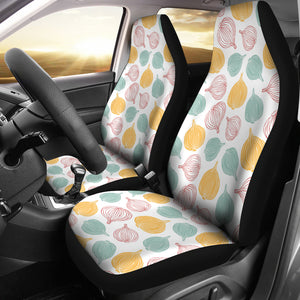 Colorful Onions White Background Universal Fit Car Seat Covers