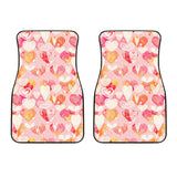 Hand Drawn Heart Design Pattern Front Car Mats