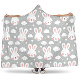Rabbit Cloud Pattern Hooded Blanket