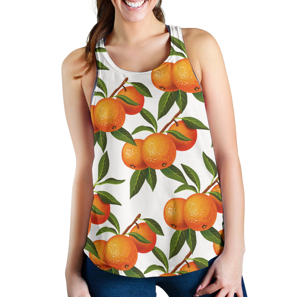 Oranges pattern background Women Racerback Tank Top