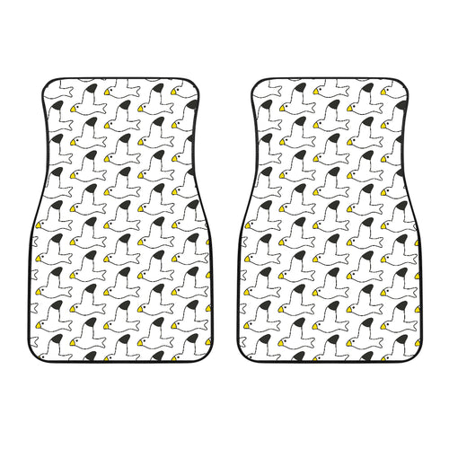 Seagull Pattern Print Design 05 Front Car Mats