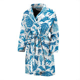 Coral Reef Pattern Print Design 01 Men's Bathrobe