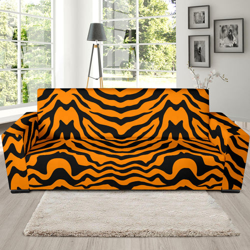 Bengal Tigers Skin Print Pattern Sofa Slipcover