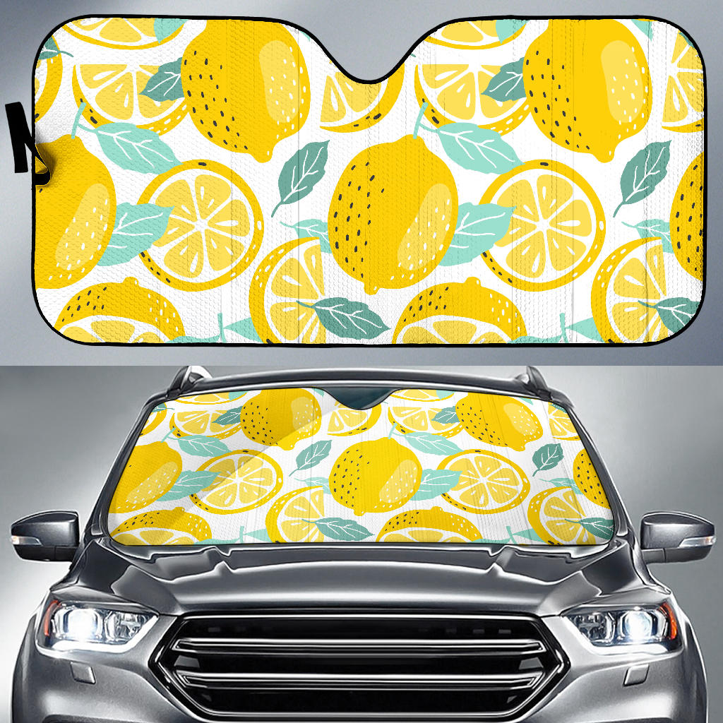 Lemon Design Pattern Car Sun Shade