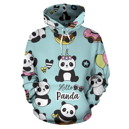 Cute Baby Panda Pattern Men Women Pullover Hoodie