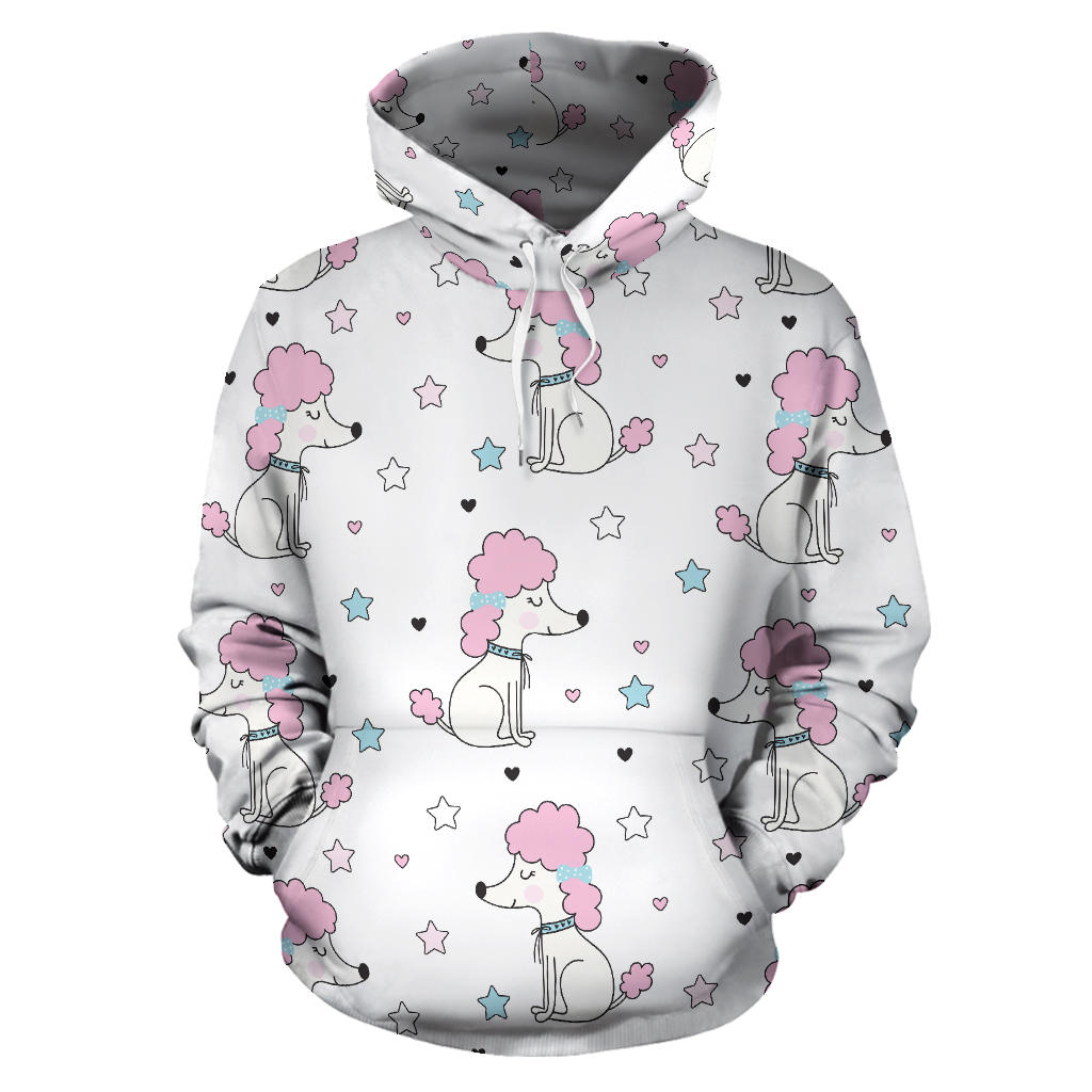 Cute Poodle Dog Star Pattern Men Women Pullover Hoodie