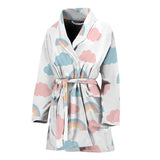 Cute Rainbow Clound Pattern Women'S Bathrobe