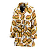 Hamburger Pattern Print Design 03 Women's Bathrobe